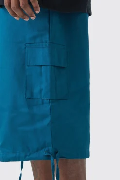boohooMAN Plus Fixed Waistband Twill Cargo Jort | UK| Shorts