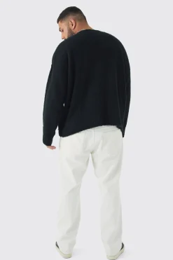 boohooMAN Plus Fluffy Knit BM Jumper | UK| Knitwear