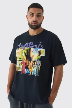 Plus Genesis License Print T-shirt | UK^boohooMAN Online