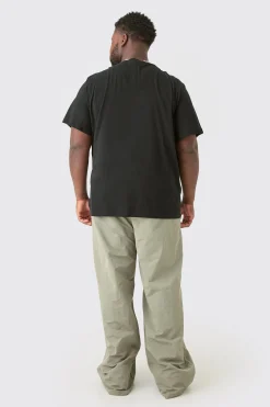 Plus Gothic Splice Print T-shirt In | UK^boohooMAN Sale