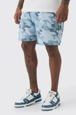 boohooMAN Plus Camo Printed Swim Shorts | UK| Shorts