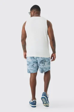 boohooMAN Plus Camo Printed Swim Shorts | UK| Shorts