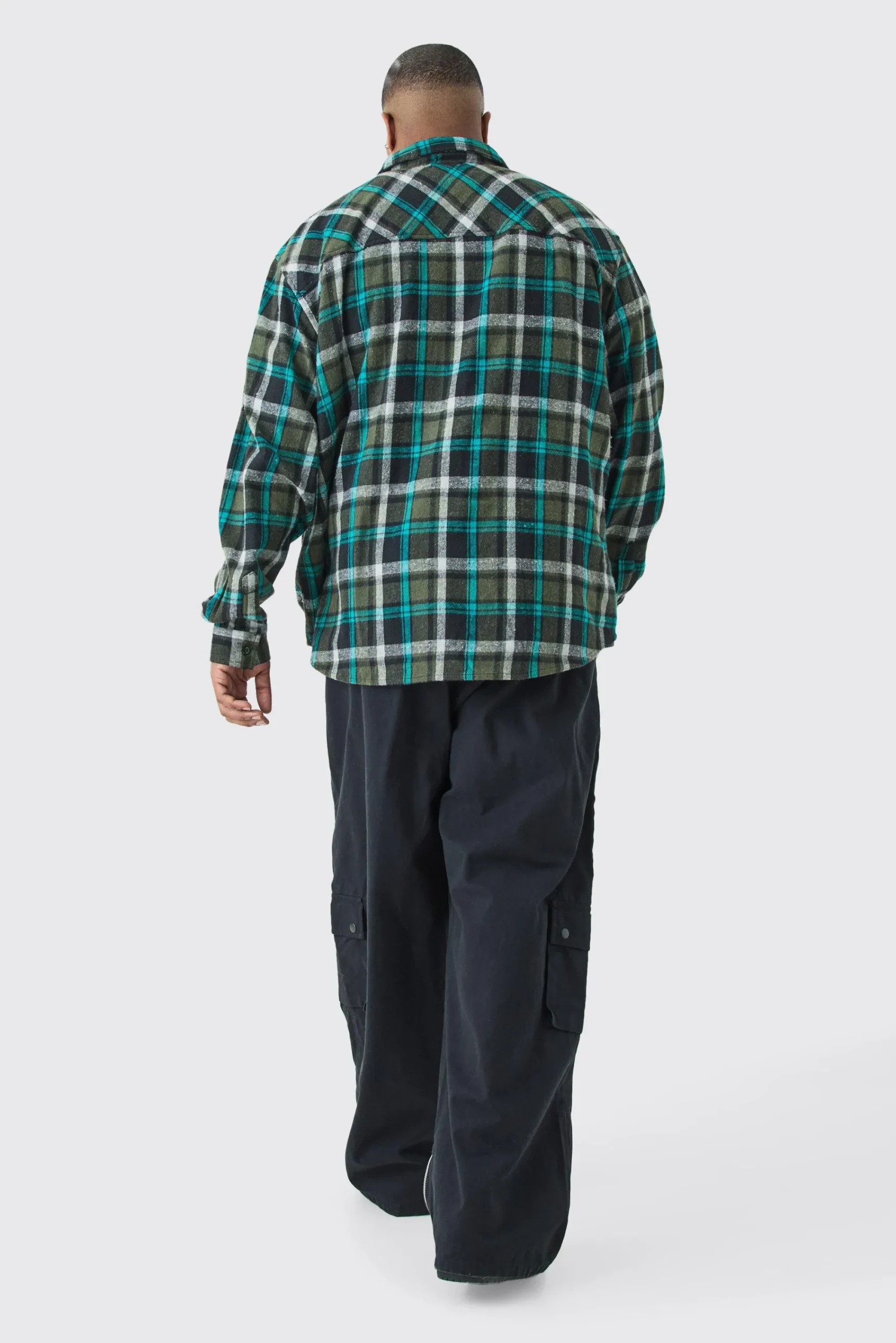 boohooMAN Plus Heavy Weight Check Overshirt | UK| Shirts