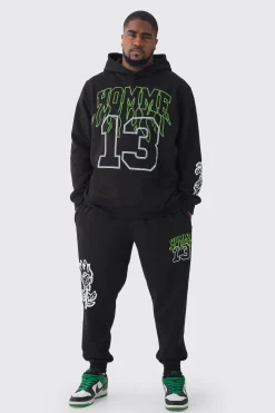 boohooMAN Plus Homme 13 Varsity Tracksuit | UK| Tracksuits