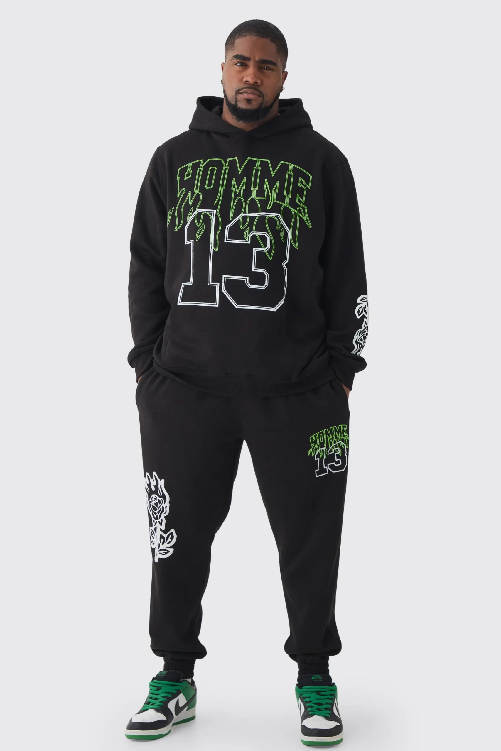boohooMAN Plus Homme 13 Varsity Tracksuit | UK| Tracksuits
