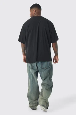 Plus Homme Cross Print Oversized T-shirt In | UK^boohooMAN Discount