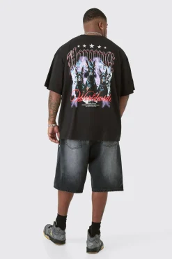 Plus Homme Dog Star Backprint T-shirt In | UK^boohooMAN Discount