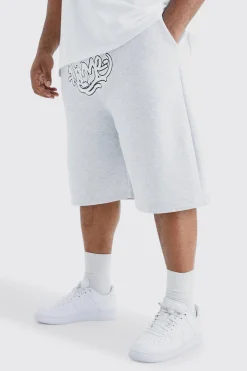 boohooMAN Plus Homme Graffiti Drop Crotch Jorts | UK| Trousers|Shorts