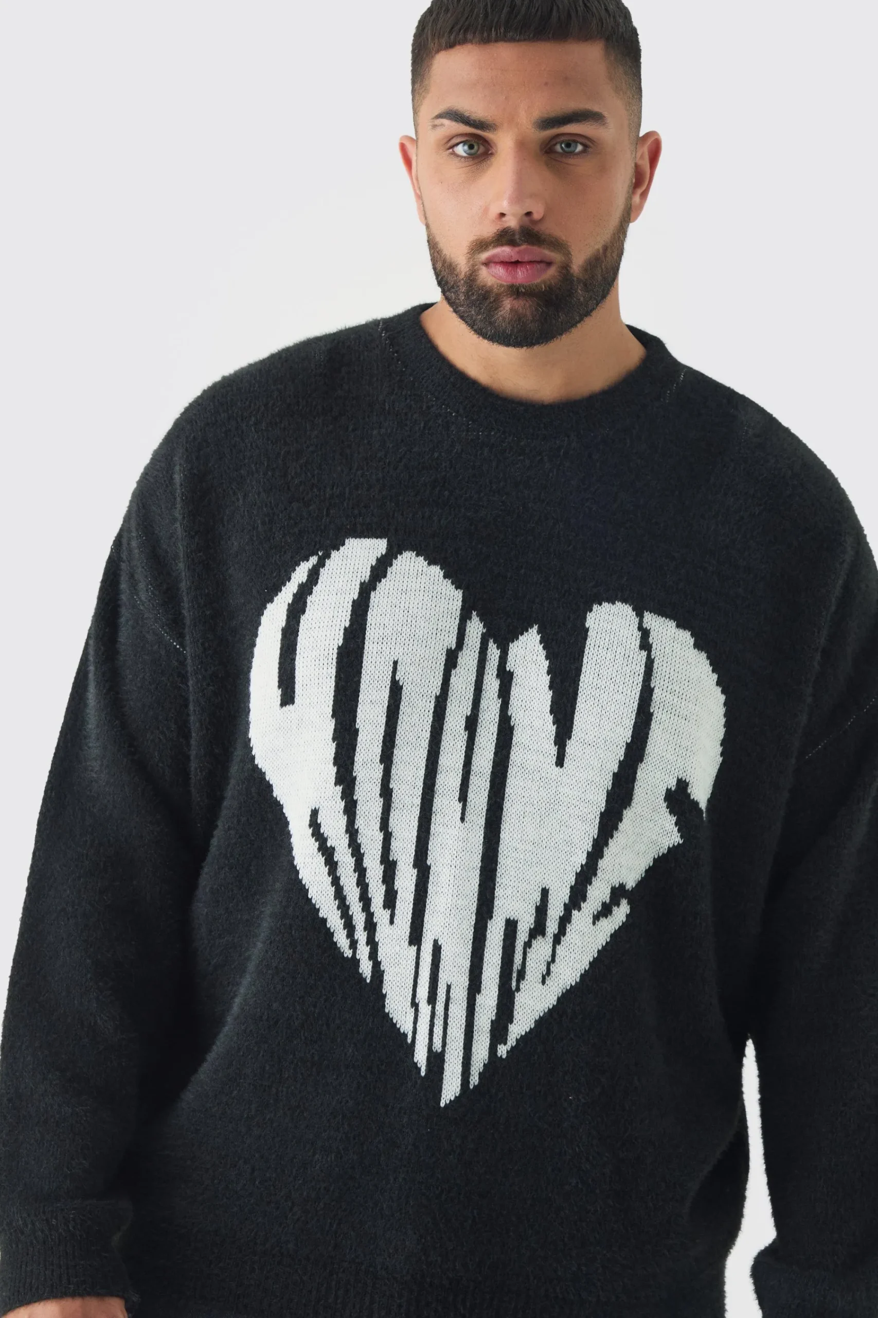 boohooMAN Plus Homme Oversized Fluffy Knitted Jumper | UK| Knitwear