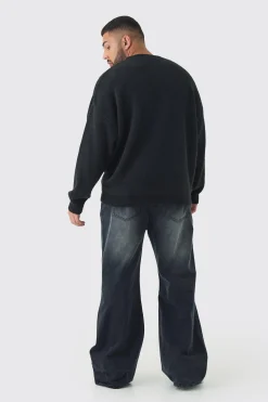 boohooMAN Plus Homme Oversized Fluffy Knitted Jumper | UK| Knitwear