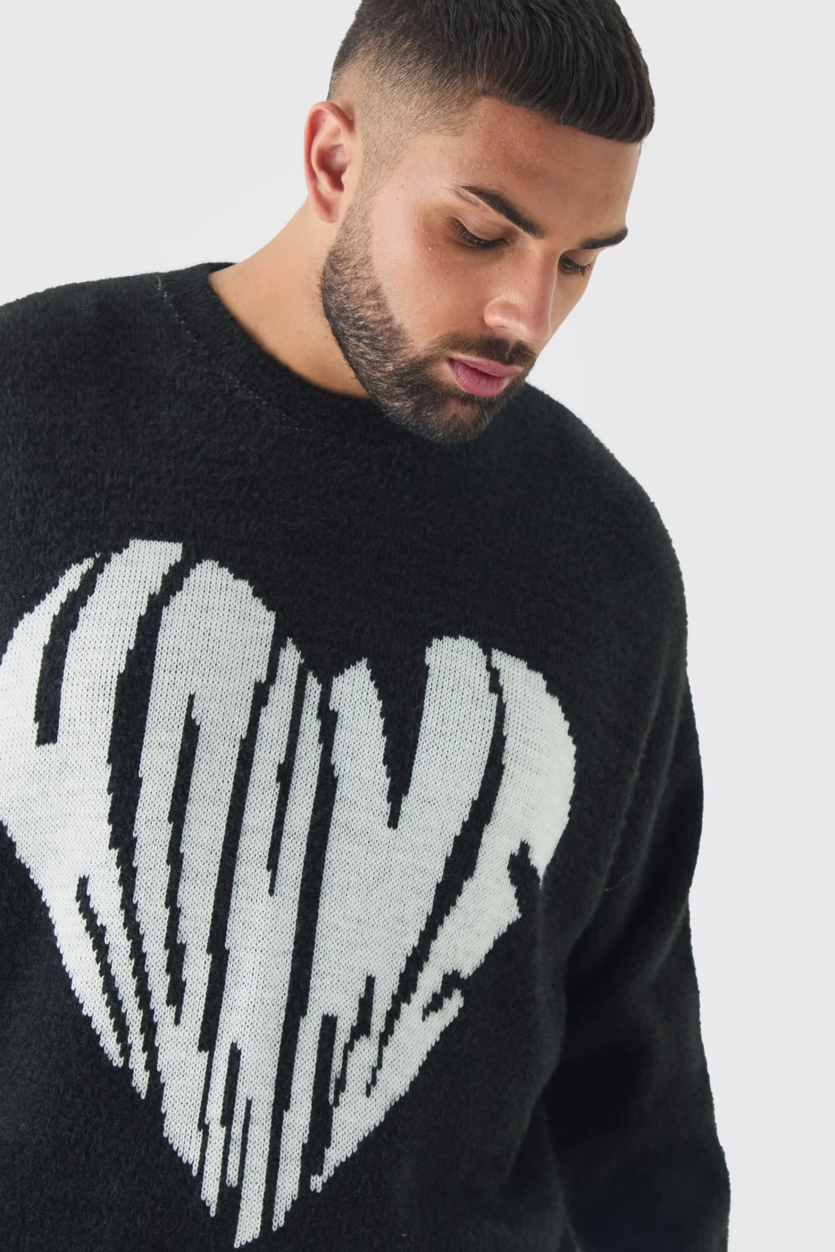 boohooMAN Plus Homme Oversized Fluffy Knitted Jumper | UK| Knitwear