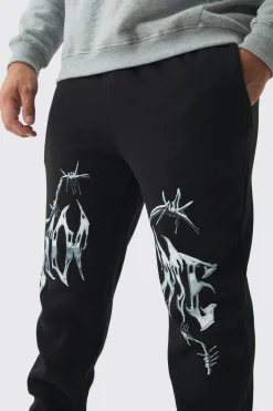 boohooMAN Plus Homme Splice Print Jogger | UK| Trousers|Joggers