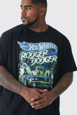 Plus Hot Wheels License Print T-shirt | UK^boohooMAN