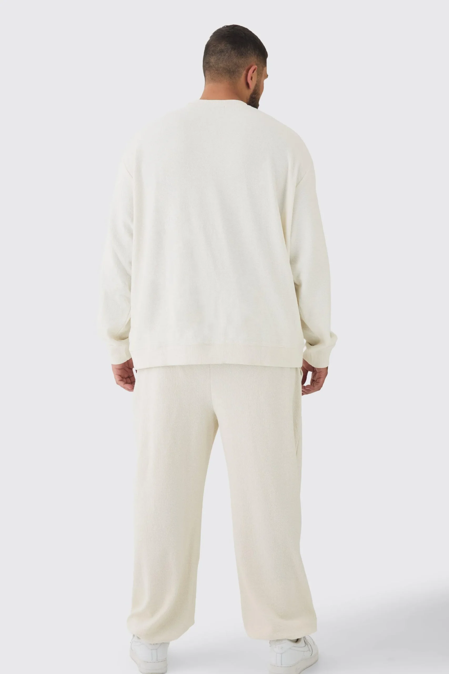 boohooMAN Plus Jacquard Knit Drawcord Joggers | UK| Trousers|Joggers