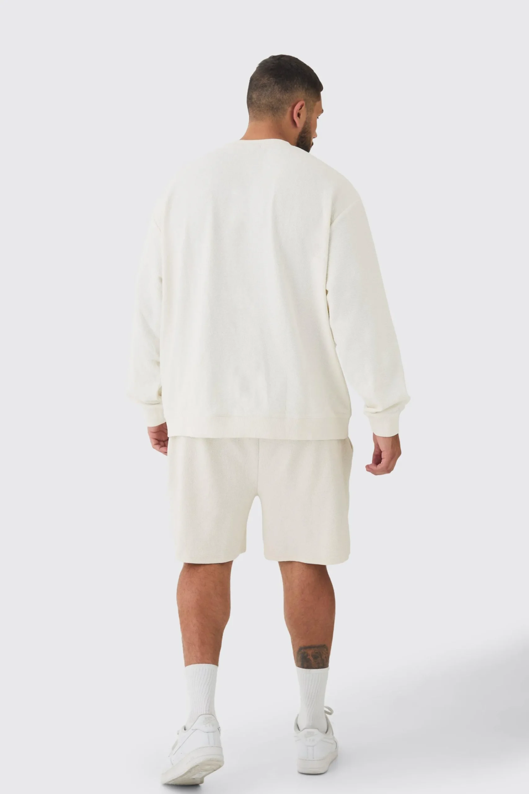 boohooMAN Plus Jacquard Knit Drawcord Shorts | UK| Shorts