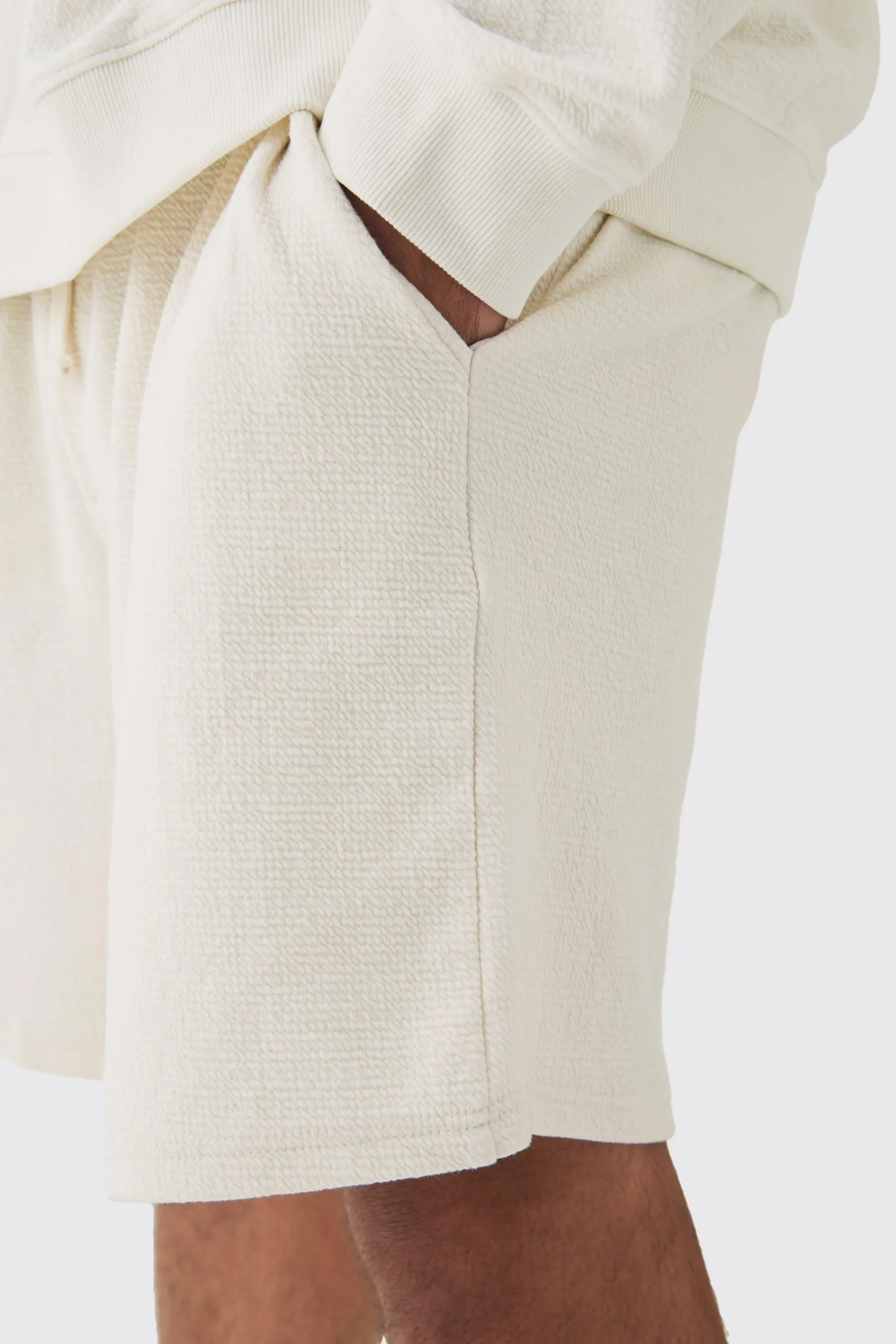 boohooMAN Plus Jacquard Knit Drawcord Shorts | UK| Shorts