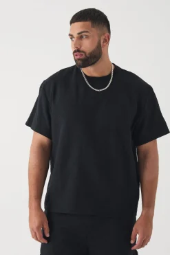 Plus Jacquard T-shirt | UK^boohooMAN