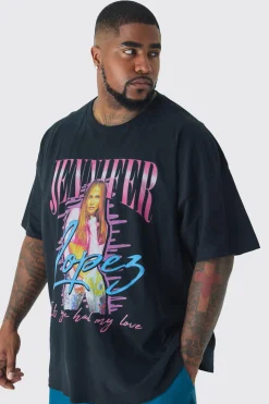 Plus Jennifer Lopez License T-shirt | UK^boohooMAN New