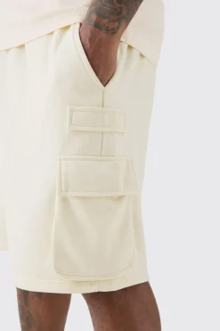 boohooMAN Plus Jersey Relaxed Cargo Short In | UK| Shorts