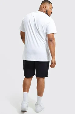 boohooMAN Plus Jersey Shorts With Man Drawcords | UK| Shorts