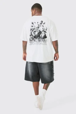 Plus Limited Edition Floral Print T-shirt | UK^boohooMAN Sale