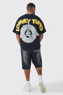 Plus Looney Tunes Licence Printed T-shirt In | UK^boohooMAN Online