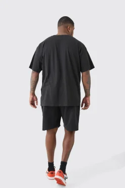 boohooMAN Plus Loop Back Reverse Pocket Detail Relaxed Short In | UK| Shorts