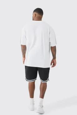 boohooMAN Plus Loose Fit Limited Edition Basketball Short In | UK| Shorts