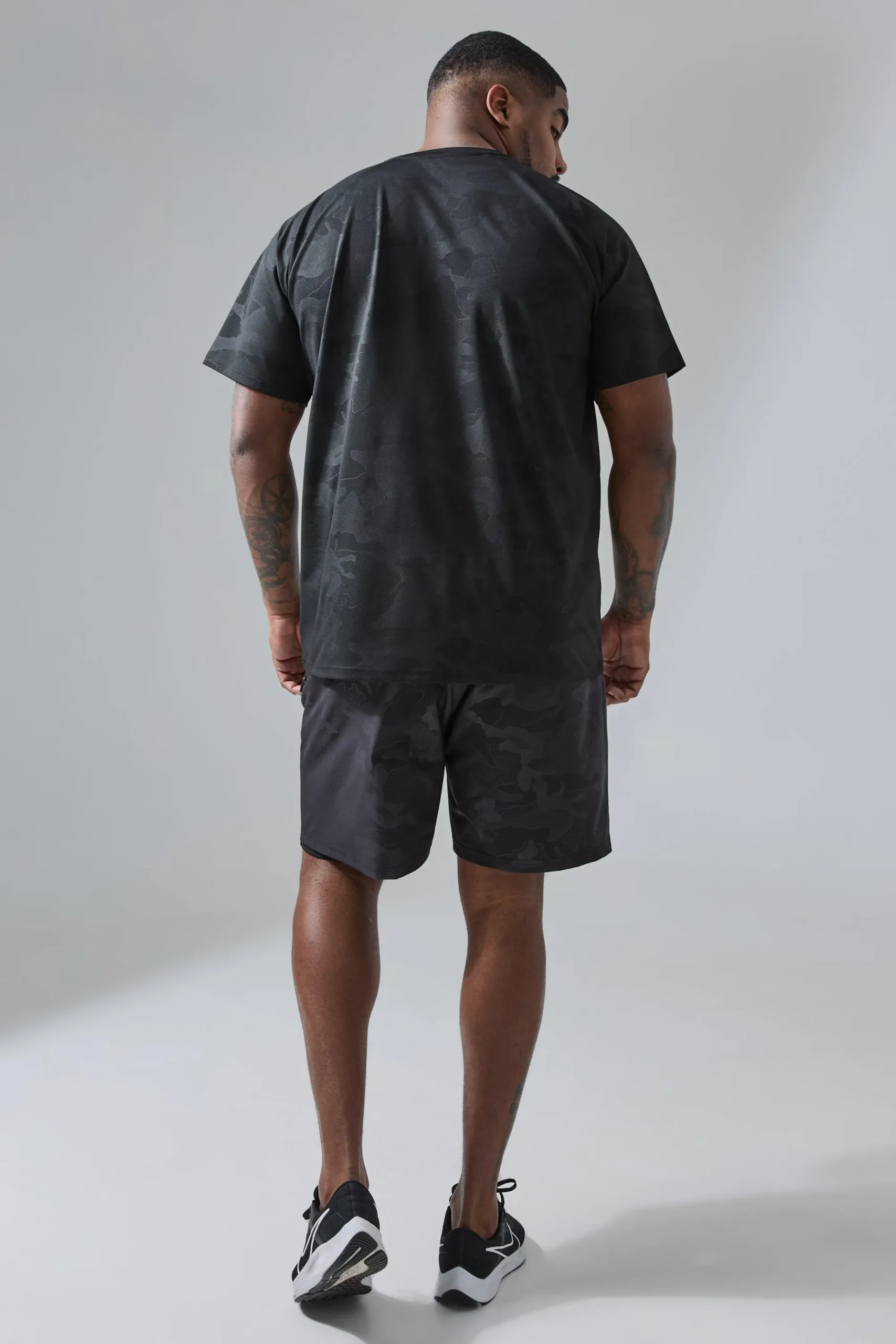 boohooMAN Plus Man Active Camo 5Inch 2-in-1 Regular Fit Short | UK| Shorts