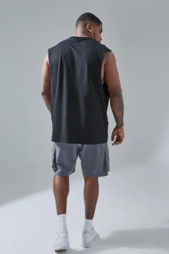 Plus Man Active Gym Championship Oversized Tank | UK^boohooMAN Discount
