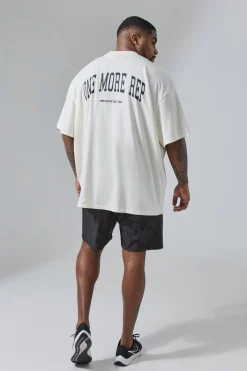 Plus Man Active Gym Oversized Rep T-shirt | UK^boohooMAN New