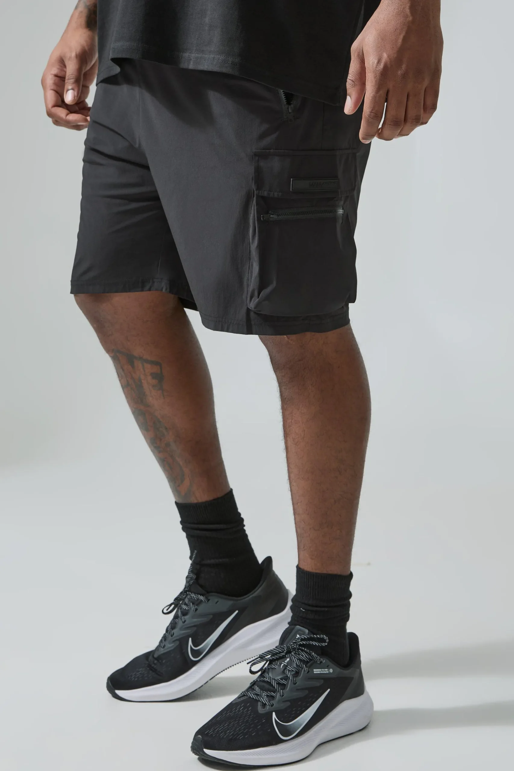 boohooMAN Plus Man Active Lightweight 5inch Regular Fit Cargo Shorts | UK| Shorts