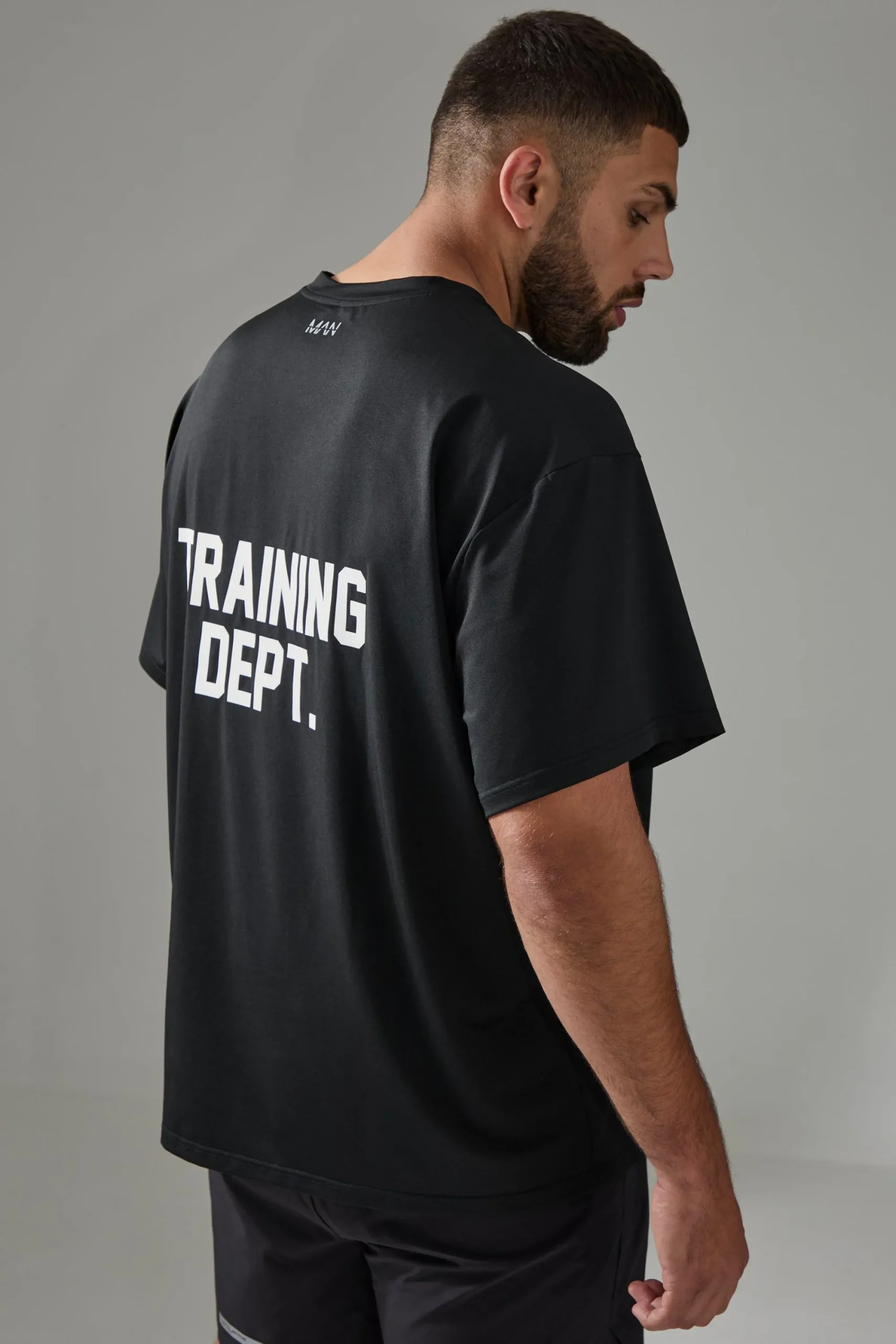 Plus Man Active Training Dept Oversized T-shirt | UK^boohooMAN Clearance