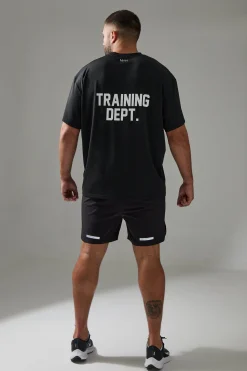 Plus Man Active Training Dept Oversized T-shirt | UK^boohooMAN Clearance
