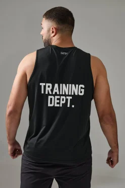 Plus Man Active Training Dept Regular Fit Performance Vest | UK^boohooMAN Outlet