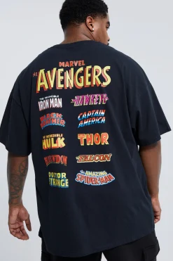 Plus Marvel Avengers License T-shirt | UK^boohooMAN Hot