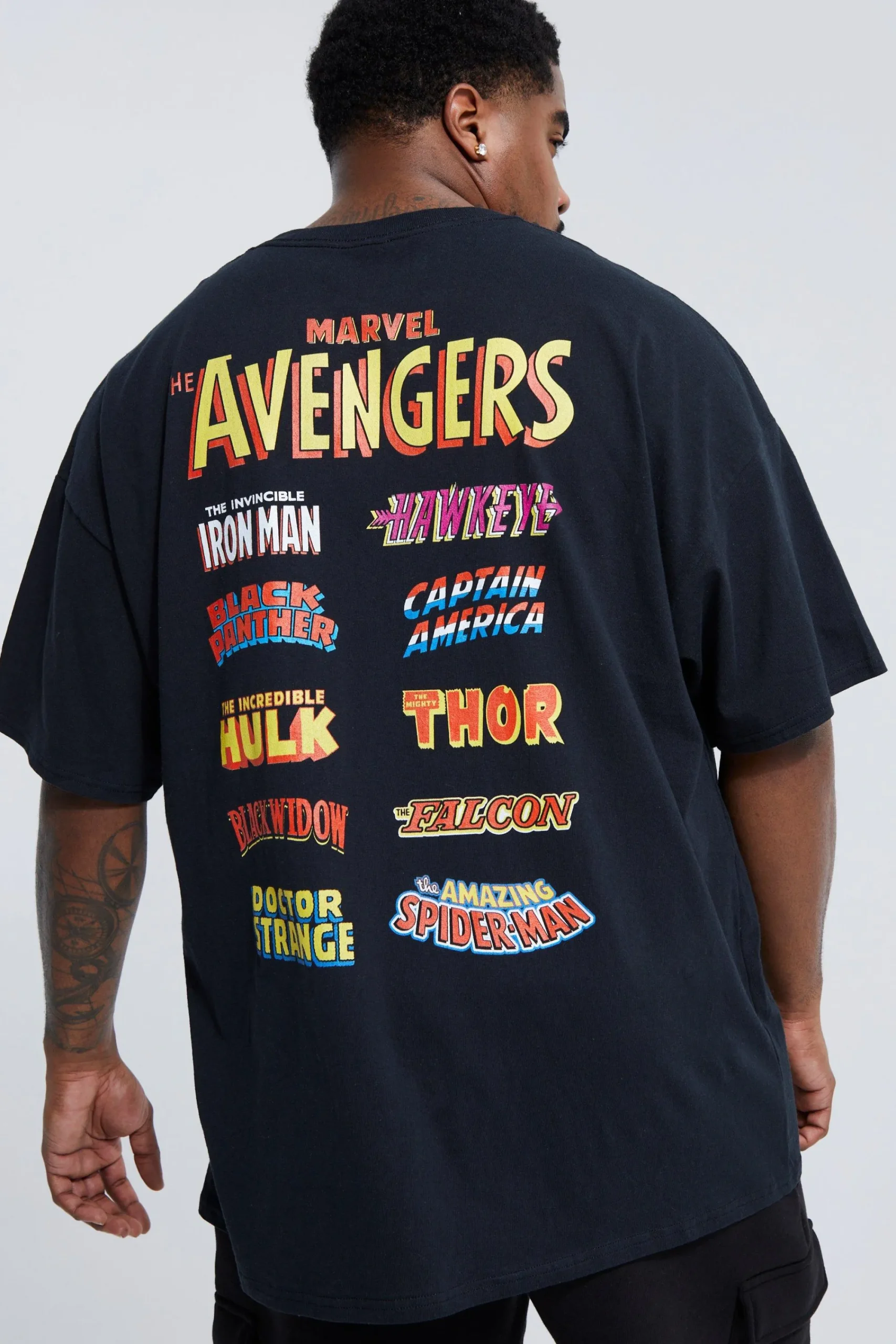 Plus Marvel Avengers License T-shirt | UK^boohooMAN Hot