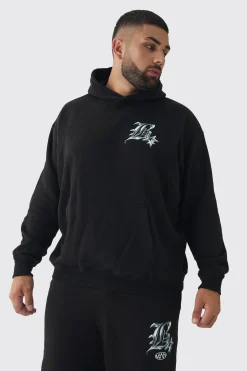 boohooMAN Plus Metallic Y2K Graphic Tracksuit | UK| Tracksuits