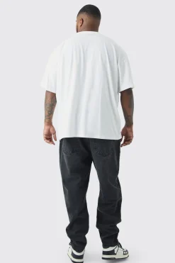 Plus Mono Abstract Floral Printed T-shirt In | UK^boohooMAN Clearance