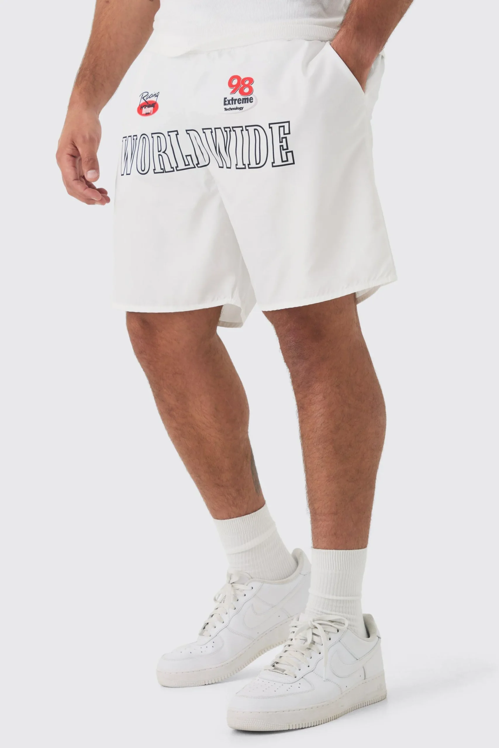 boohooMAN Plus Moto Printed Swim Shorts | UK| Shorts