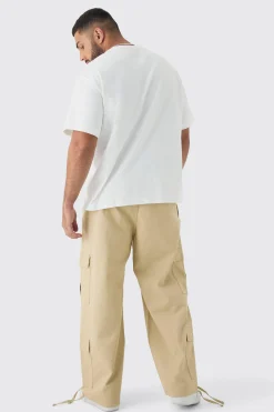 boohooMAN Plus Multi Cargo Gusset Baggy Cargo Trousers | UK| Trousers|Cargos
