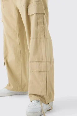 boohooMAN Plus Multi Cargo Gusset Baggy Cargo Trousers | UK| Trousers|Cargos