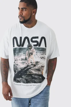 Plus Nasa Printed Licensed T-shirt In | UK^boohooMAN Hot