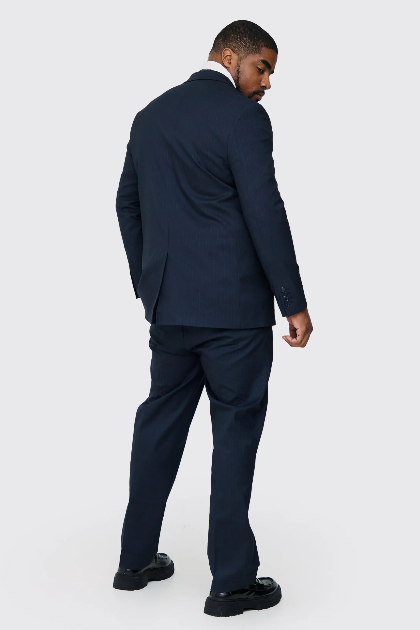 boohooMAN Plus Pinstripe Regular Fit Suit | UK| Sets & Co-Ords