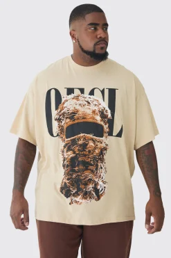 Plus OFCL Balaclava Graphic T-Shirt | UK^boohooMAN Best