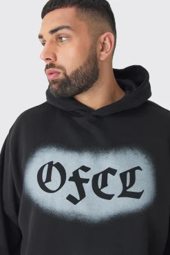 boohooMAN Plus OFCL Spray Hoodie & Relaxed Fit Jogger Tracksuit | UK| Tracksuits