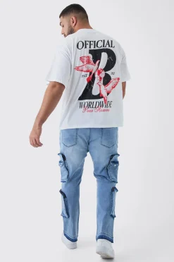 Plus Official Dove Printed Oversized T-Shirt | UK^boohooMAN Sale