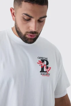 Plus Official Dove Printed Oversized T-Shirt | UK^boohooMAN Sale
