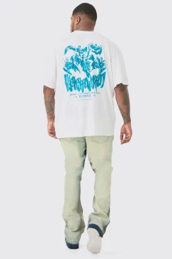 Plus Official Renaissance Back Print T-shirt In | UK^boohooMAN Online