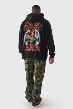 boohooMAN Plus Official Worldwide Back Printed Oversized Hoodie | UK| Hoodies & Sweatshirts